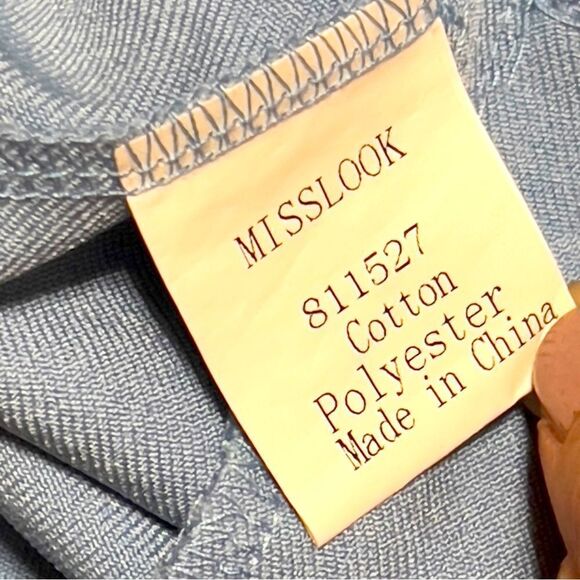 MISSLOOK Blue 3-Button Light Blazer MEDIUM - Picture 10 of 11